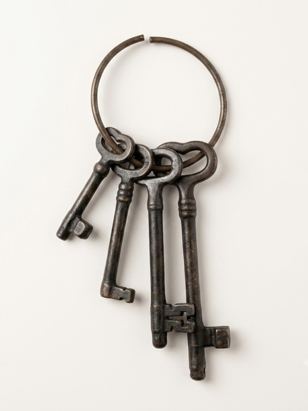 Antique-Style Black Iron Skeleton Key Set - Home Accents Decor